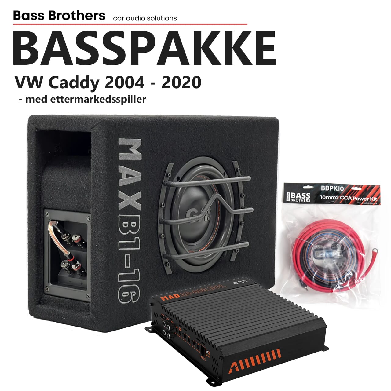 Basspakke for VW Caddy
