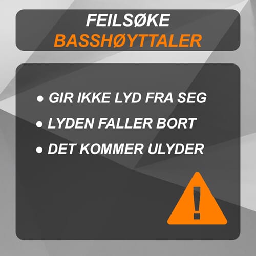 Feilsøke basshøyttaler