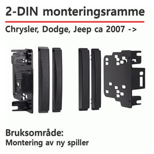 ACV 2-DIN monteringsramme