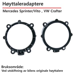 ACV Mercedes høyttaleradapter (130mm)