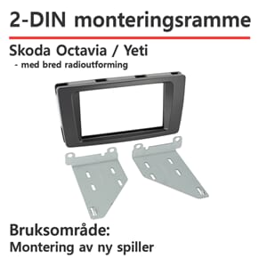ACV Skoda 2-DIN monteringsramme