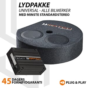 Match 2x6,5`` universal lydpakke