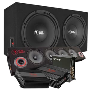 Bass Habit Raggarplanke, 2x12 kasse, forsterkere og DSP