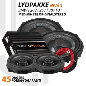 Match Lydoppgraderingspakke BMW BASE - Nivå 3