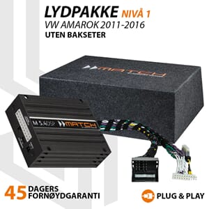 Match Lydoppgraderingspakke VW Amarok - Nivå 1