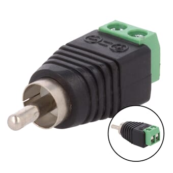 RCA adapter med terminaltilkobling