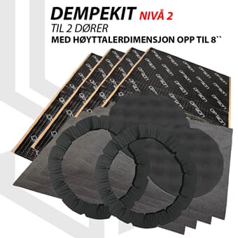 Dempekit 2 dører og 2 høyttalere - Nivå 2