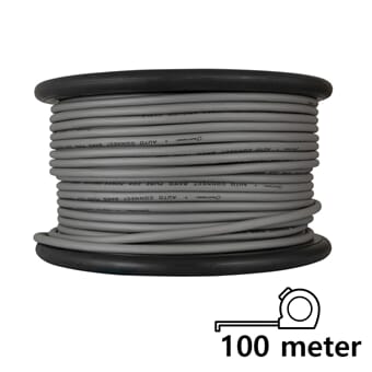 Auto-Connect 10mm2 strømkabel, grå - hel rull