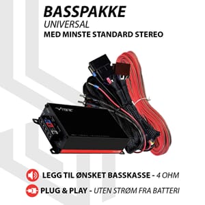 Basspakke Universal - Legg til ønsket basskasse