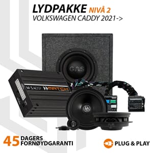 Match Lydoppgraderingspakke til Volkswagen Caddy - Nivå 2