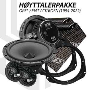 BLAM Relax høyttalerpakke Opel / Fiat / Dacia / Citroen