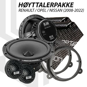 BLAM Relax høyttalerpakke Renault / Opel / Nissan