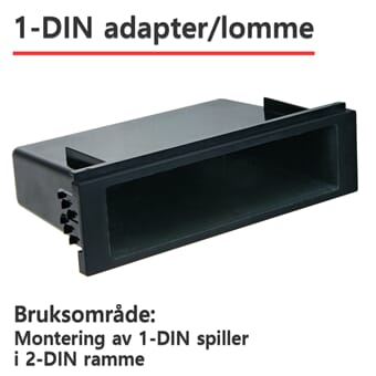 ACV 1-DIN adapter for 2-DIN monteringsrammer