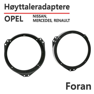 ACV Opel/Mercedes/Nissan/Renault høyttaleradaptere (165mm)