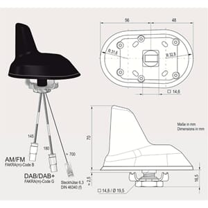 Antennensysteme DAB/FM-antenne - Fakra